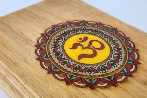 Engraved Hand Painted Om_